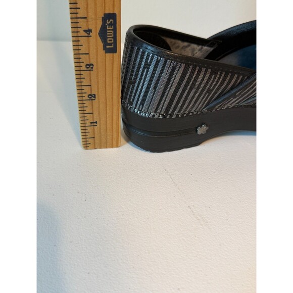 Sanita Koi Original Danish Clogs Shoes Womens EU 39 Slip-on Black Striped - Picture 10 of 10